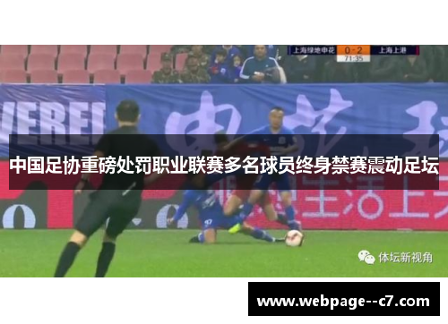 中国足协重磅处罚职业联赛多名球员终身禁赛震动足坛